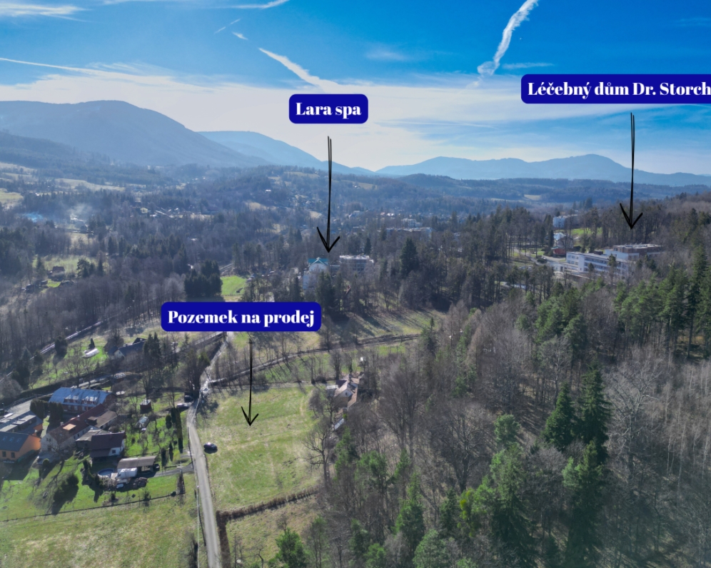 Prodej stavebního pozemku 3456 m² Čeladná